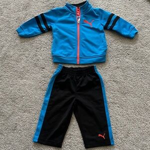 Puma Baby Blue & Black Athletic Set 3-6 Months